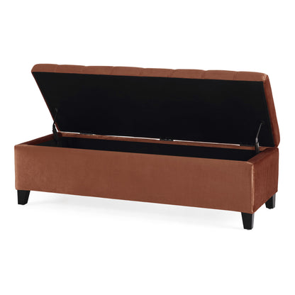 Wendover - Elegant Tufted Storage Bench With Lift-Up Top And Birch Wood Legs - The Sleep Loft - Online Mattress Showroom NYC