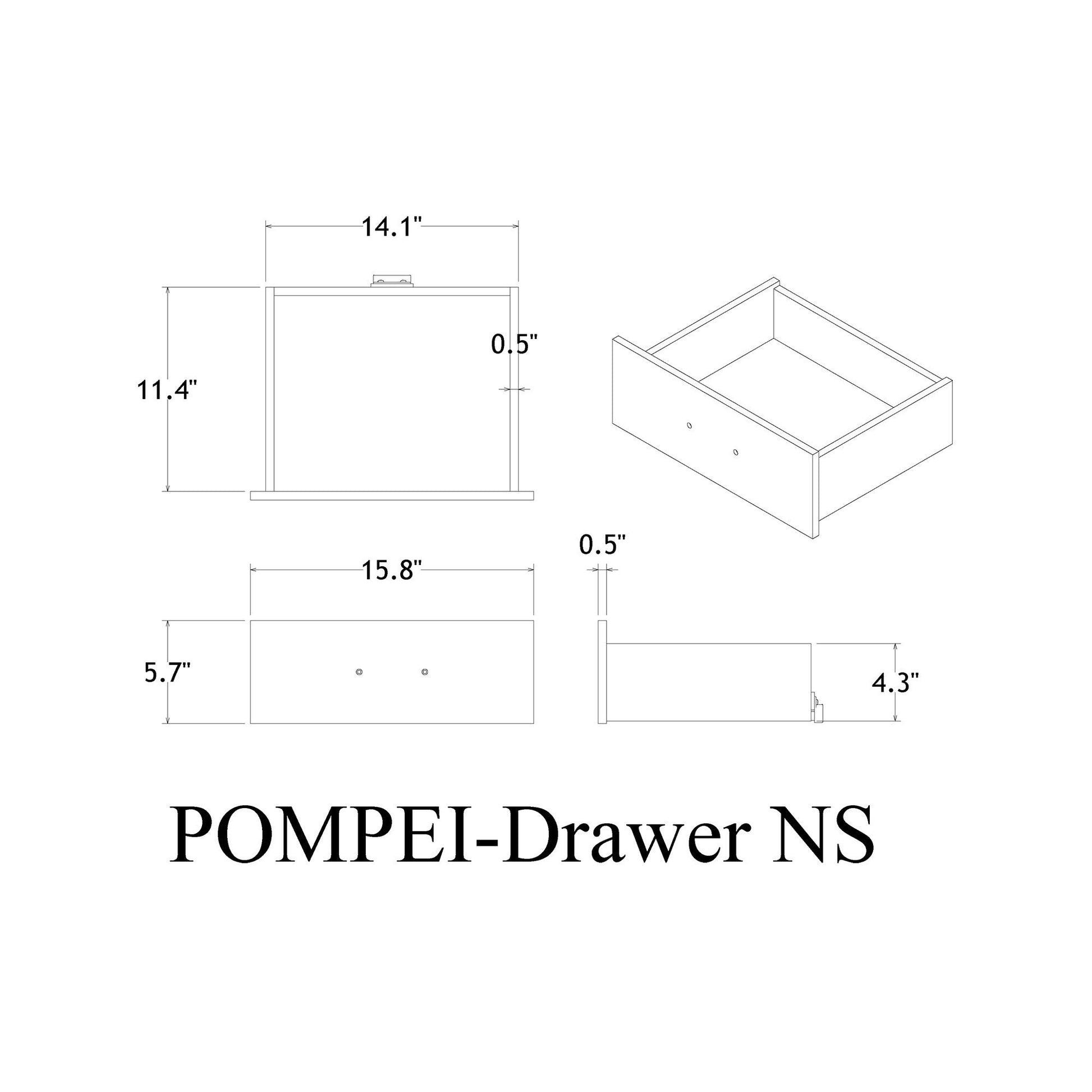 Shaker - Crocodile Metallic Nightstand - The Sleep Loft - Online Mattress Showroom NYC