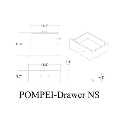 Shaker - Crocodile Metallic Nightstand - The Sleep Loft - Online Mattress Showroom NYC