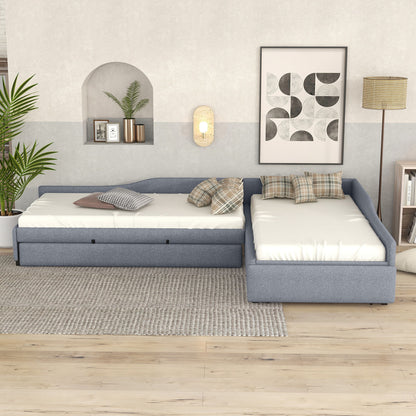 Upholstered Double Daybed With Trundle And Drawer - The Sleep Loft - Online Mattress Showroom NYC