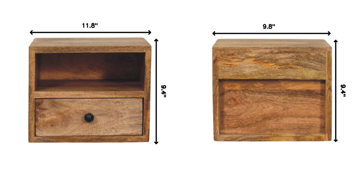 Solis - 1 Drawer Wall Mounted Nightstand - The Sleep Loft - Online Mattress Showroom NYC