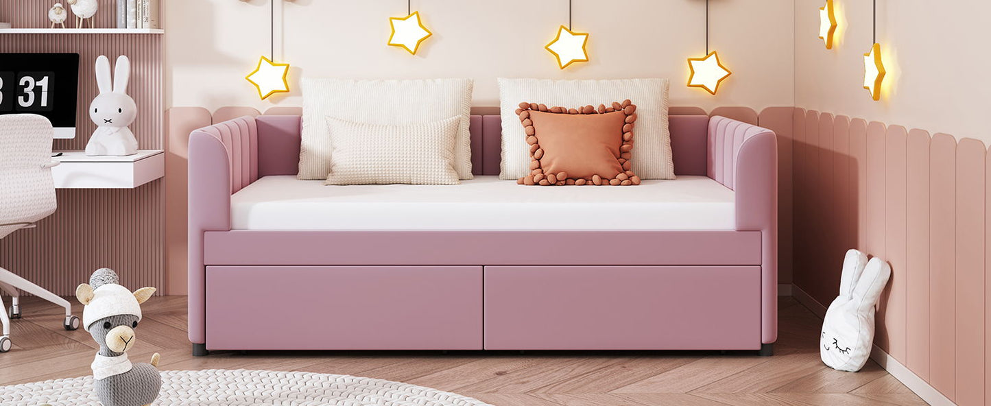 Upholstered Daybed With Ergonomic Design Backrest - The Sleep Loft - Online Mattress Showroom NYC