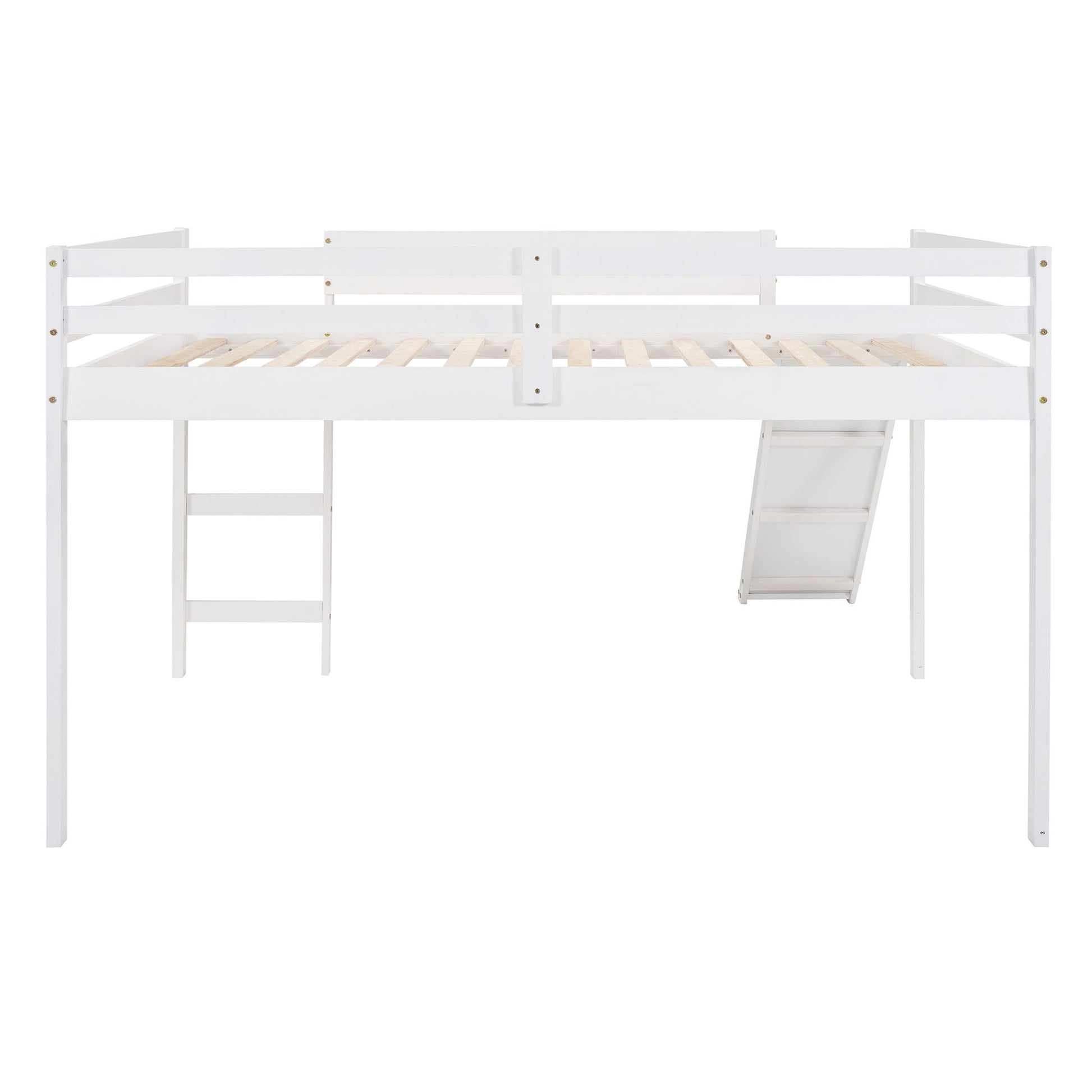 Full Loft Bed With Slide, Multifunctional Design - White - The Sleep Loft - Online Mattress Showroom NYC