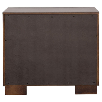 Polk - 2 Drawer Nightstand With Slim Handles - Cappuccino - The Sleep Loft - Online Mattress Showroom NYC
