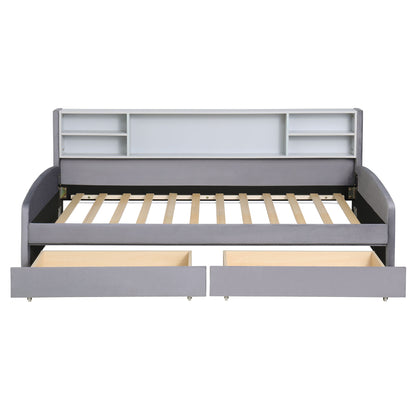 Luxurious Upholstered Platform Bed With Storage Drawers - The Sleep Loft - Online Mattress Showroom NYC
