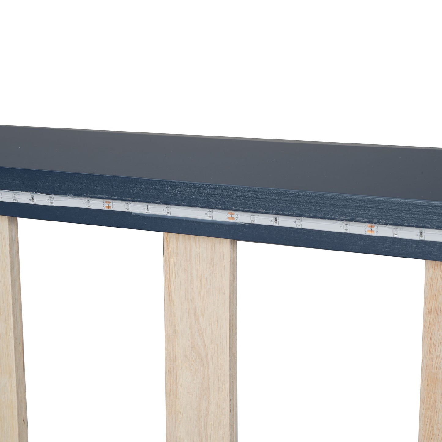 Race Car Shaped Platform Bed With LED And Upholstered Backrest In - The Sleep Loft - Online Mattress Showroom NYC