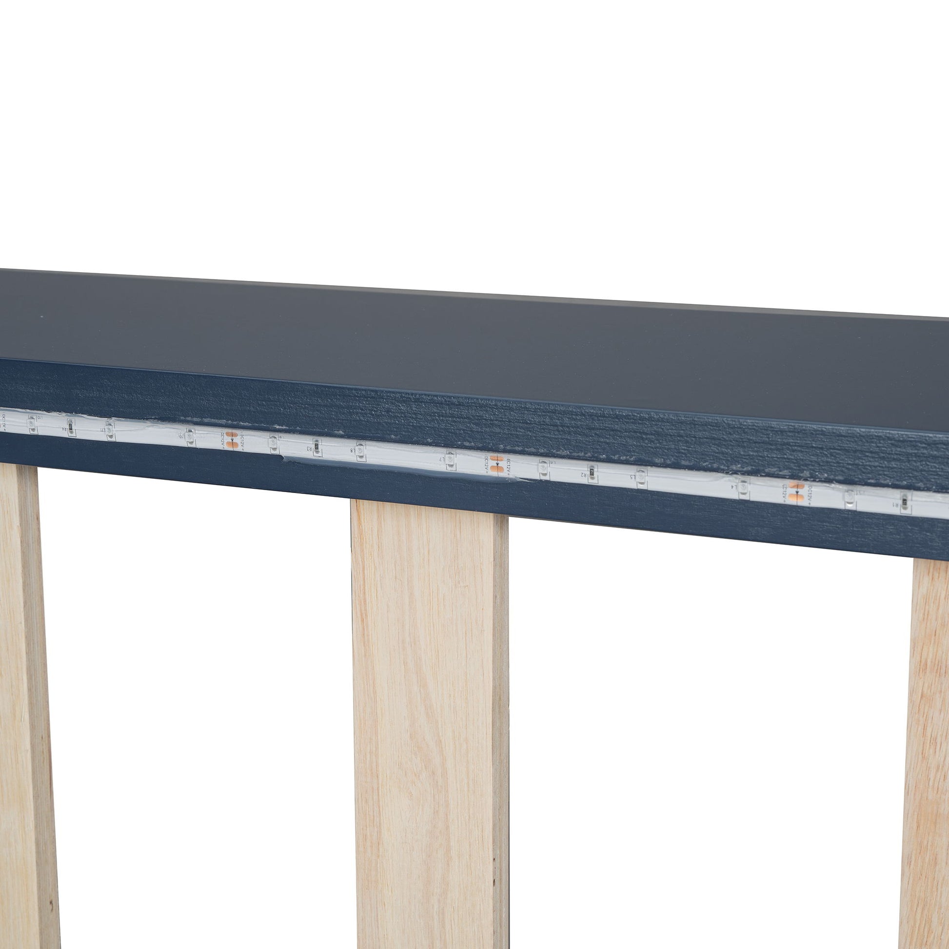 Race Car Shaped Platform Bed With LED And Upholstered Backrest In - The Sleep Loft - Online Mattress Showroom NYC