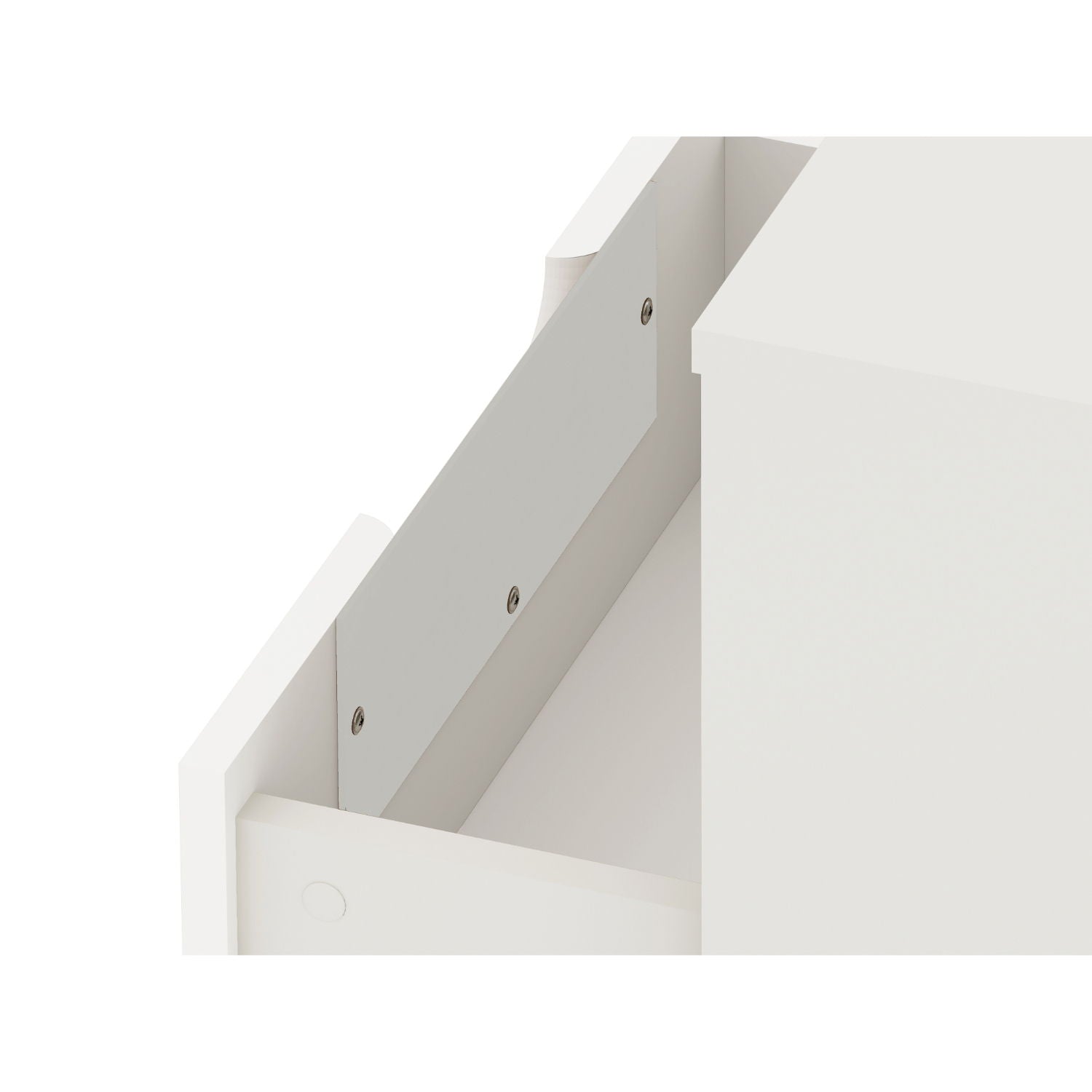 Rockefeller - Nightstand With 1 Drawer - White - The Sleep Loft - Online Mattress Showroom NYC