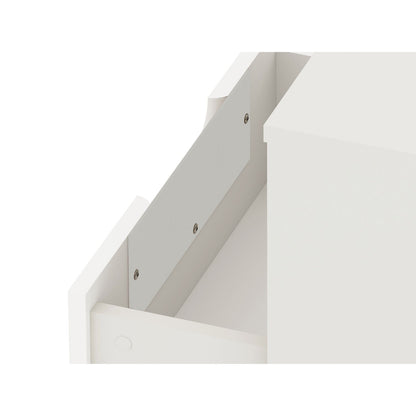 Rockefeller - Nightstand With 1 Drawer - White - The Sleep Loft - Online Mattress Showroom NYC