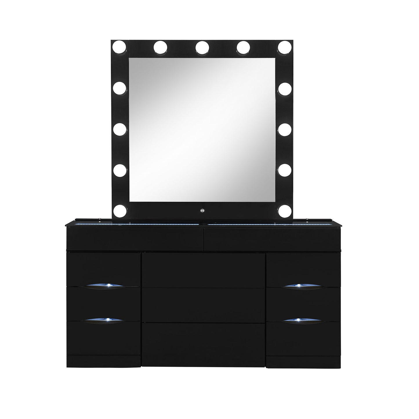 Elisa - Vanity Set With Stool And LED Bulbs - The Sleep Loft - Online Mattress Showroom NYC