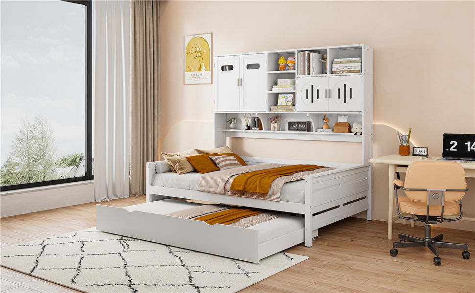Daybed With All-In-One Cabinet And Shelf - The Sleep Loft - Online Mattress Showroom NYC