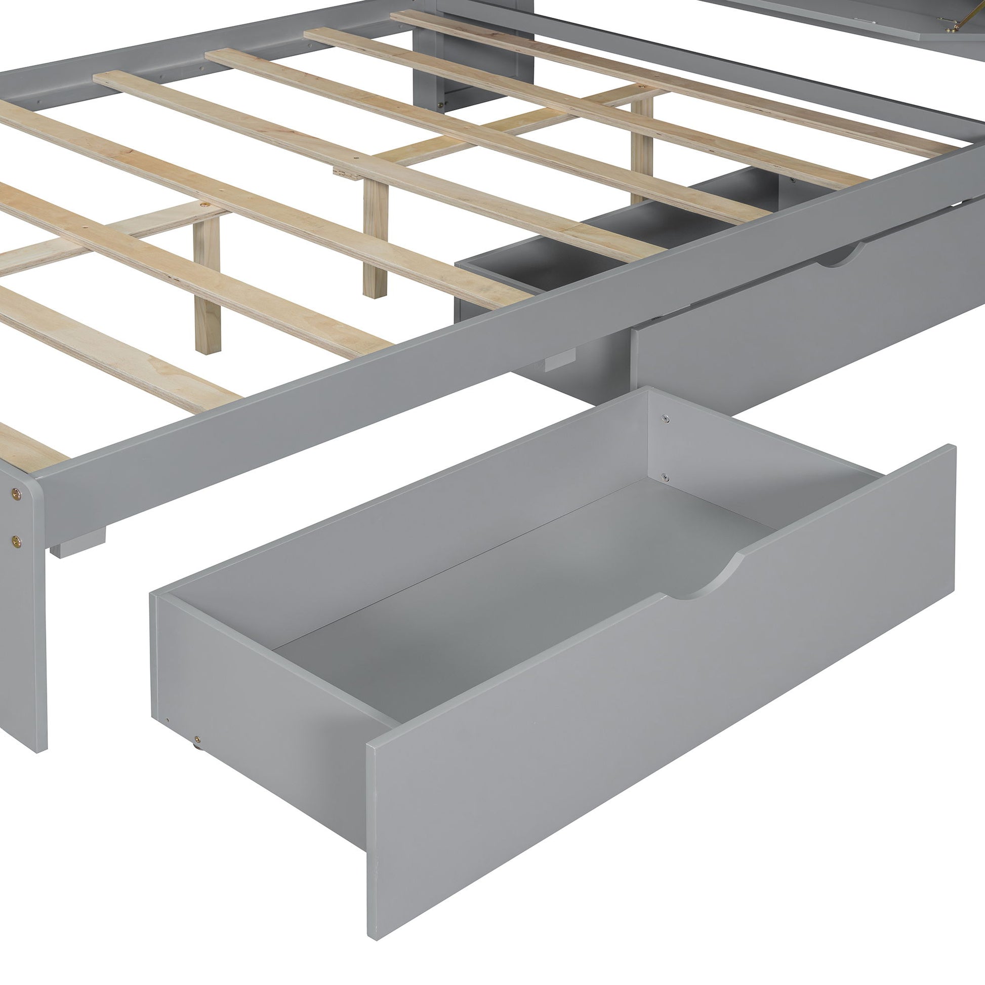 Platform Bed With USB, Storage Headboard & Drawers - The Sleep Loft - Online Mattress Showroom NYC