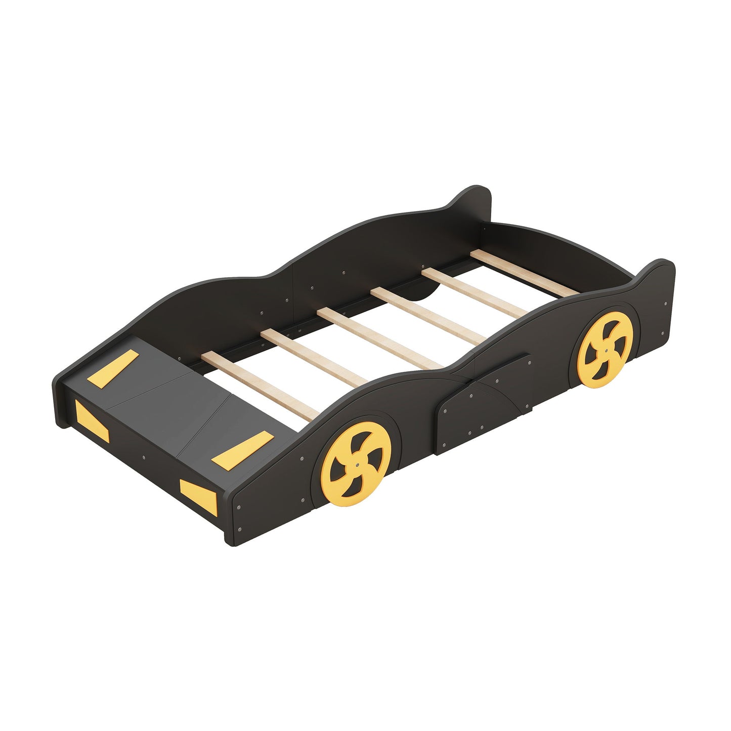 Race Car Shaped Platform Bed With Wheels And Storage - The Sleep Loft - Online Mattress Showroom NYC