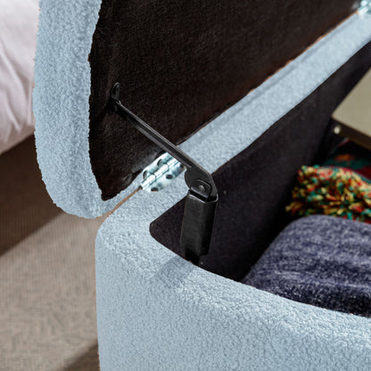 Storage Ottoman Bench For End Of Bed Legs, Modern Camel Faux Fur Entryway Bench Upholstered Padded With Storage For Living Room Bedroom - The Sleep Loft - Online Mattress Showroom NYC