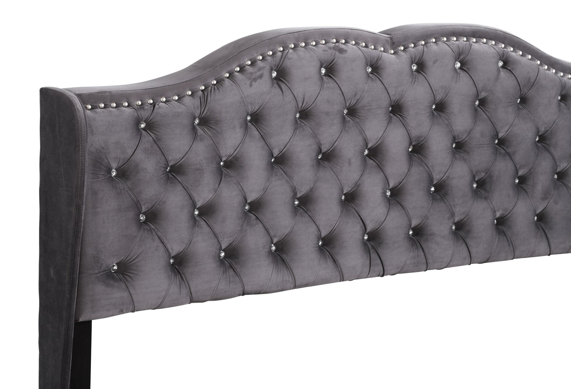 Upholstered Velvet Bed Transitional - The Sleep Loft - Online Mattress Showroom NYC