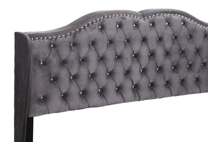 Upholstered Velvet Bed Transitional - The Sleep Loft - Online Mattress Showroom NYC
