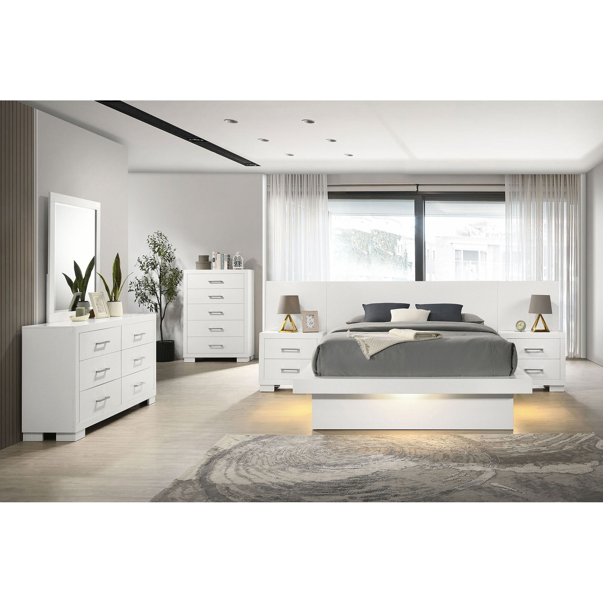 Tokyo - LED Panel Bed With Structured Headboard - The Sleep Loft - Online Mattress Showroom NYC