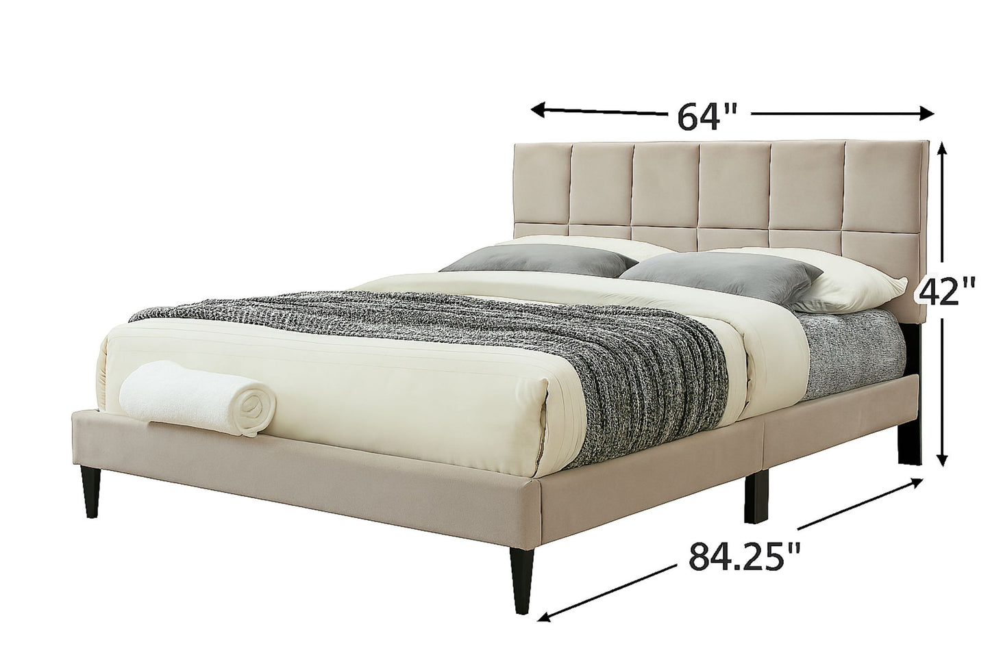 Squares Bed Stylish With USB