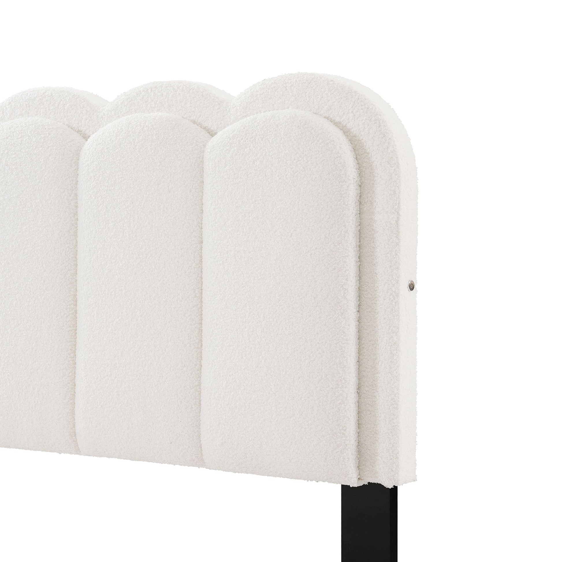 Lambswool Petal Headboard Bed Frame - The Sleep Loft - Online Mattress Showroom NYC