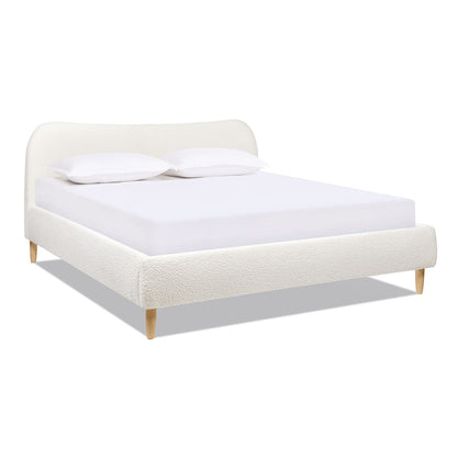 Roman - Curved Headboard Upholstered Platform Bed - The Sleep Loft - Online Mattress Showroom NYC
