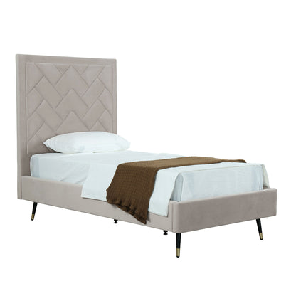 Crosby - Bed With Upholstered Headboard And Slats - The Sleep Loft - Online Mattress Showroom NYC