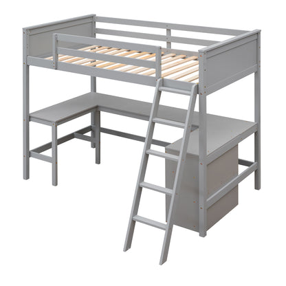 Loft Bed With Shelves With Desk - The Sleep Loft - Online Mattress Showroom NYC