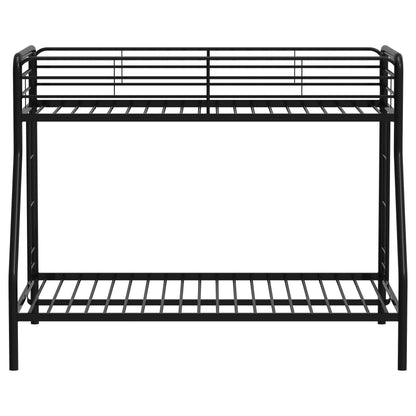 Carson Metal Twin Over Full Bunk Bed Glossy Black