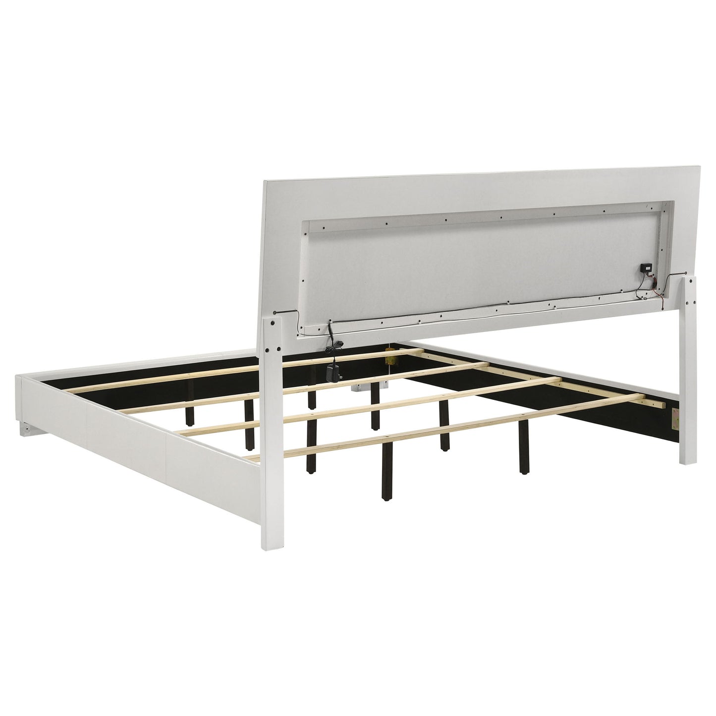 Strick & Bolton - High Gloss Panel Bed With LED Lights - The Sleep Loft - Online Mattress Showroom NYC