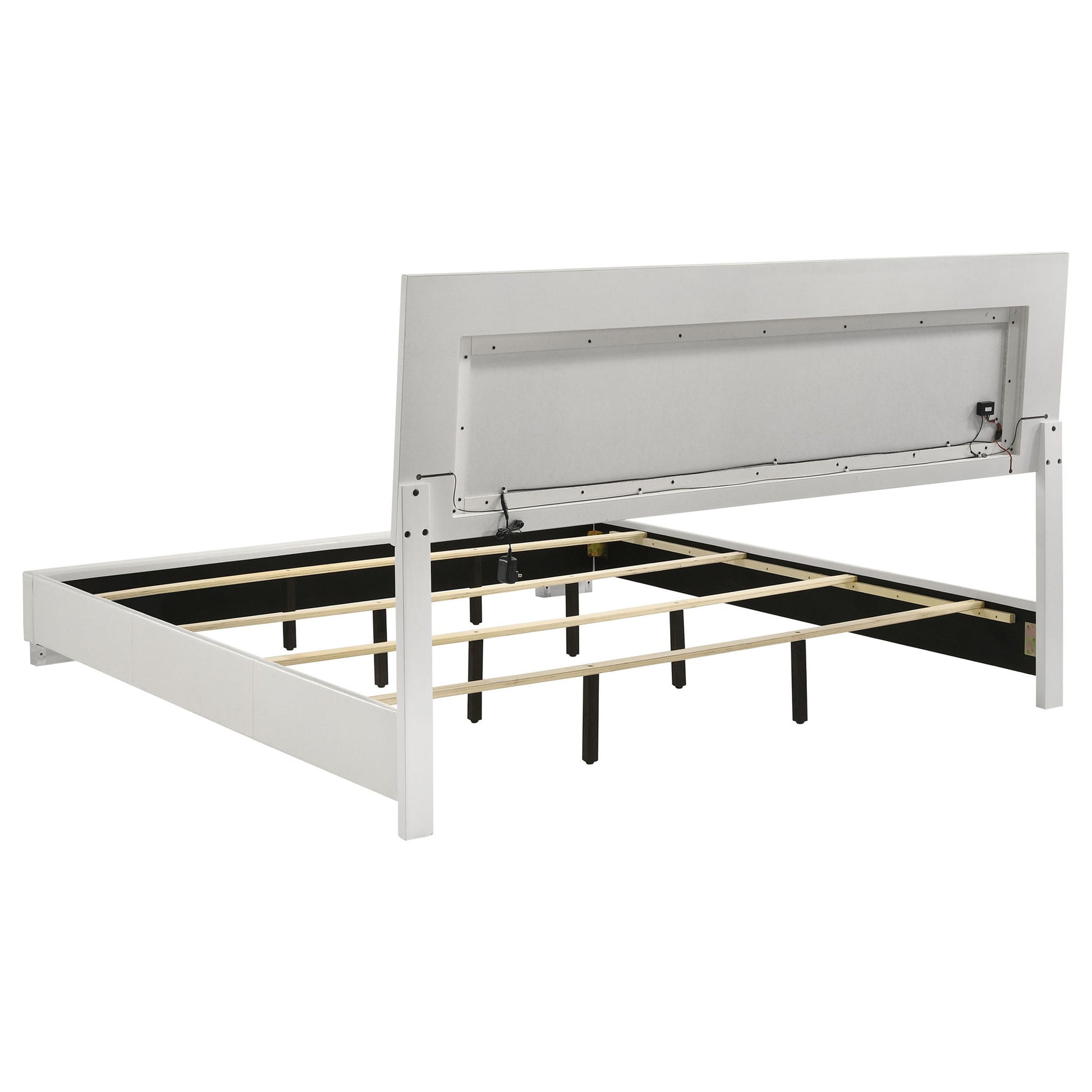 Strick & Bolton - High Gloss Panel Bed With LED Lights - The Sleep Loft - Online Mattress Showroom NYC