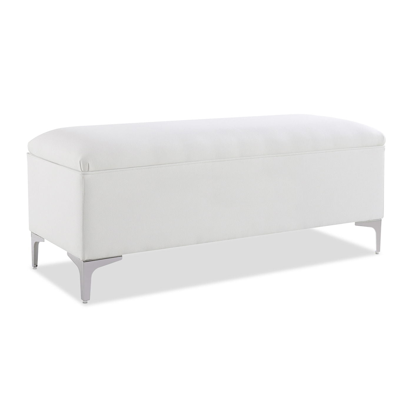 Madelyn - Modern Storage Bench - Bright White Dye - The Sleep Loft - Online Mattress Showroom NYC