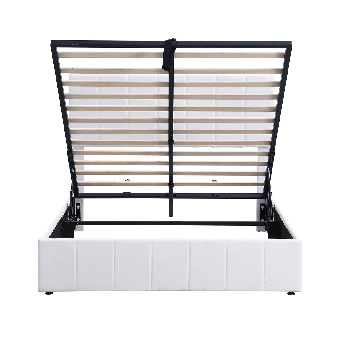 Elegant Upholstered Platform Bed With Hydraulic Storage System - The Sleep Loft - Online Mattress Showroom NYC