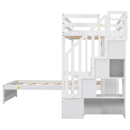 Loft Bed With Built In Desk And Staircase - The Sleep Loft - Online Mattress Showroom NYC