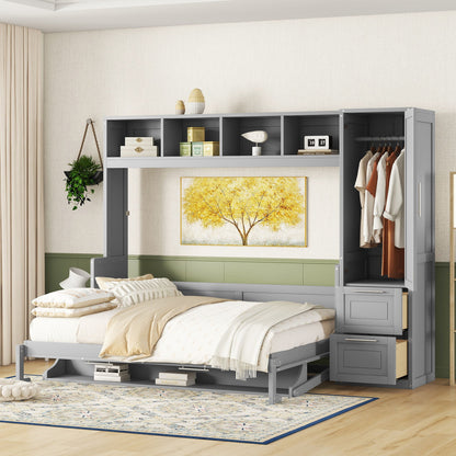 Murphy Wall Bed With Closet And Drawers - The Sleep Loft - Online Mattress Showroom NYC