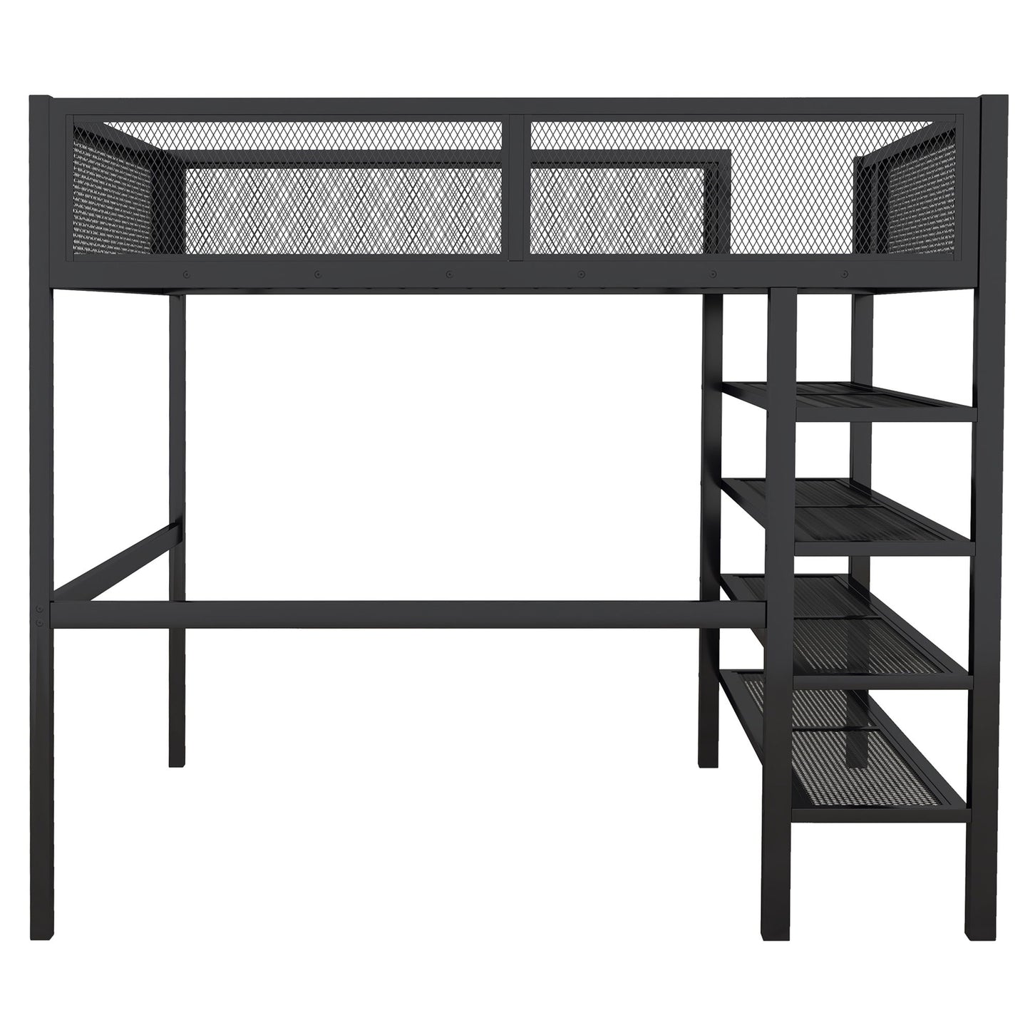 Loft Bed With 4 Tier Shelves And Storage - The Sleep Loft - Online Mattress Showroom NYC