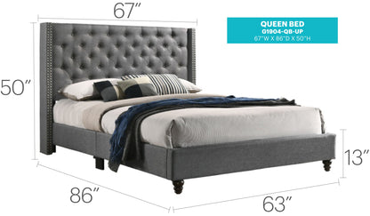 Nailhead Bed Transitional Vibrant - The Sleep Loft - Online Mattress Showroom NYC