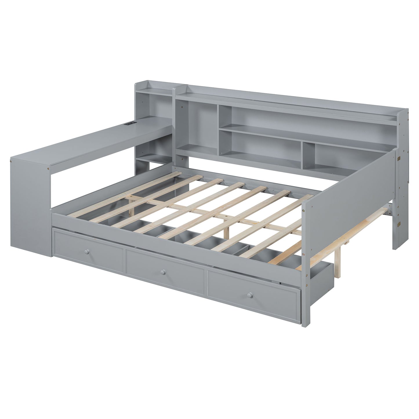 Daybed With 3 Drawers USB Ports And Desk - The Sleep Loft - Online Mattress Showroom NYC