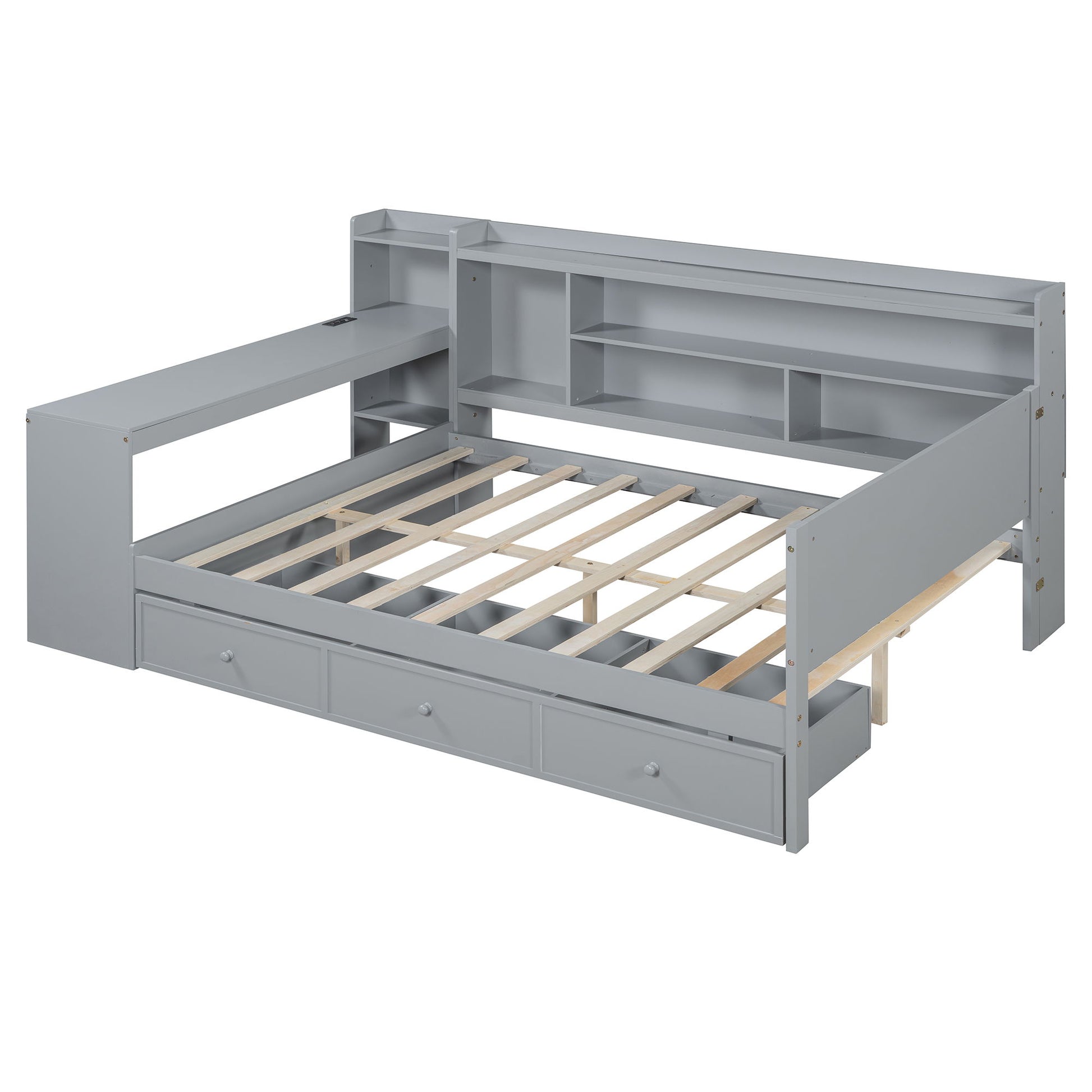 Daybed With 3 Drawers USB Ports And Desk - The Sleep Loft - Online Mattress Showroom NYC
