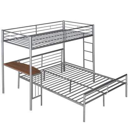 Bunk Bed With Desk, Ladder And Quality Slats For Bedroom - The Sleep Loft - Online Mattress Showroom NYC