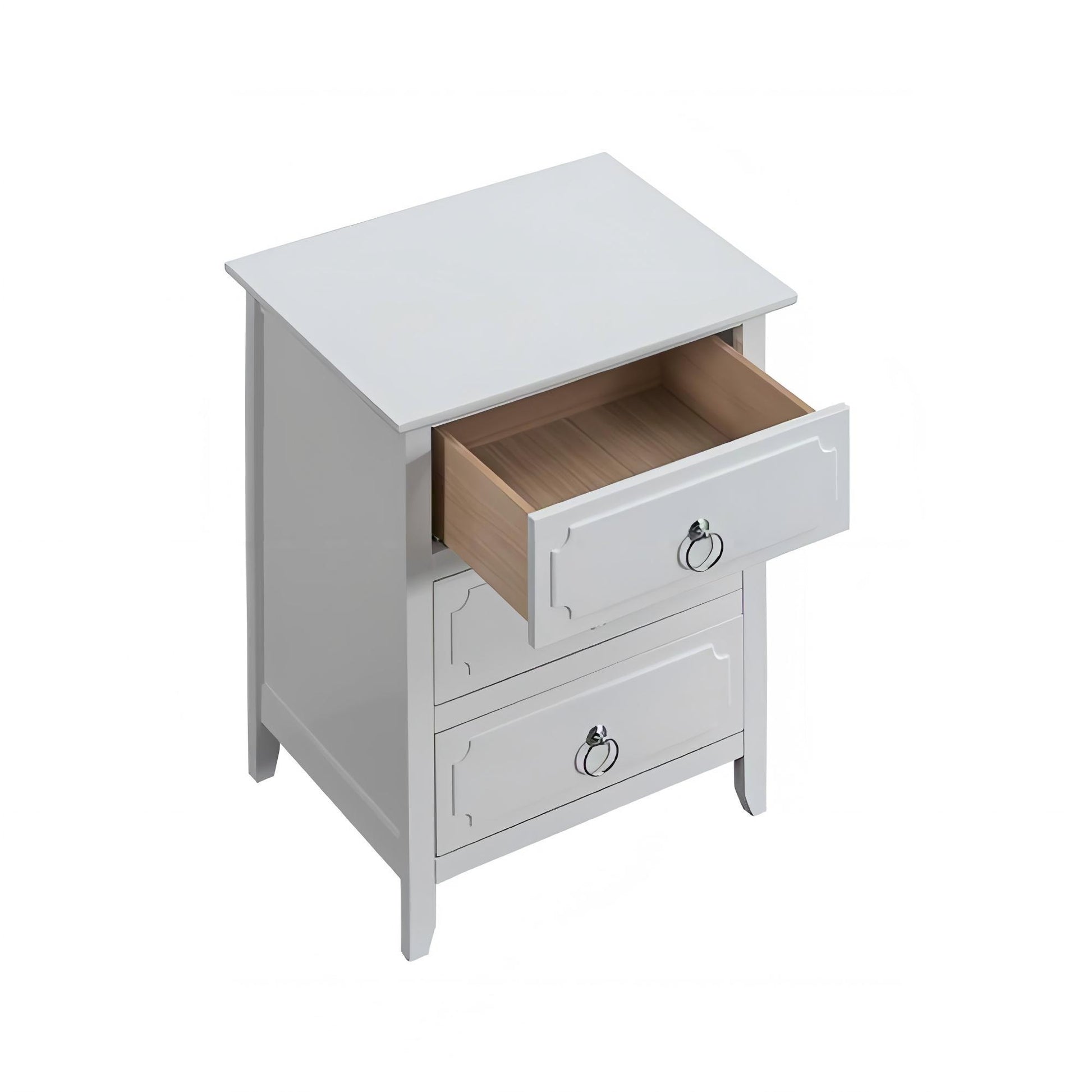 Daniel - 3 Drawer Nightstand - White - The Sleep Loft - Online Mattress Showroom NYC