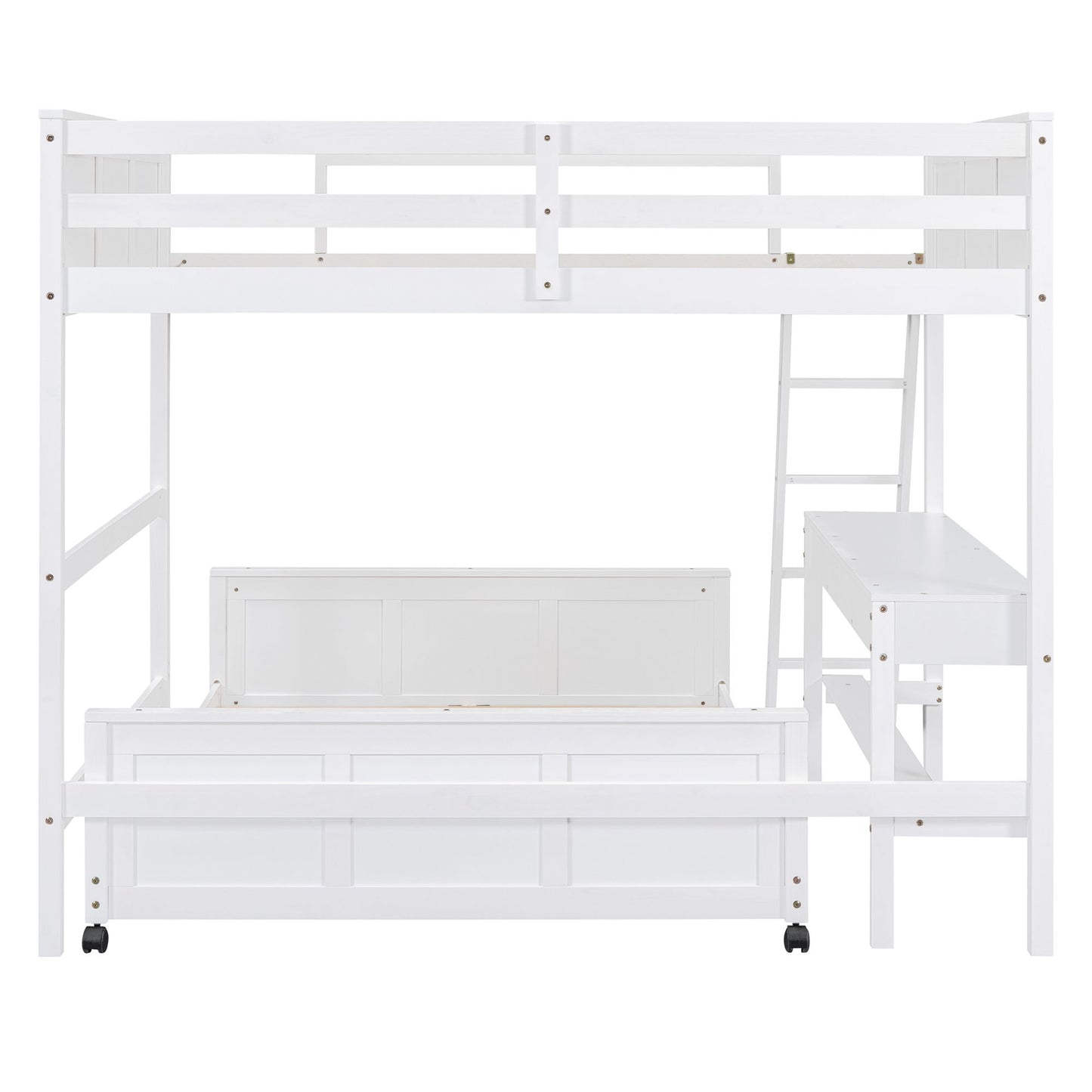 Full Over Full Bunk Bed With Desk - The Sleep Loft - Online Mattress Showroom NYC
