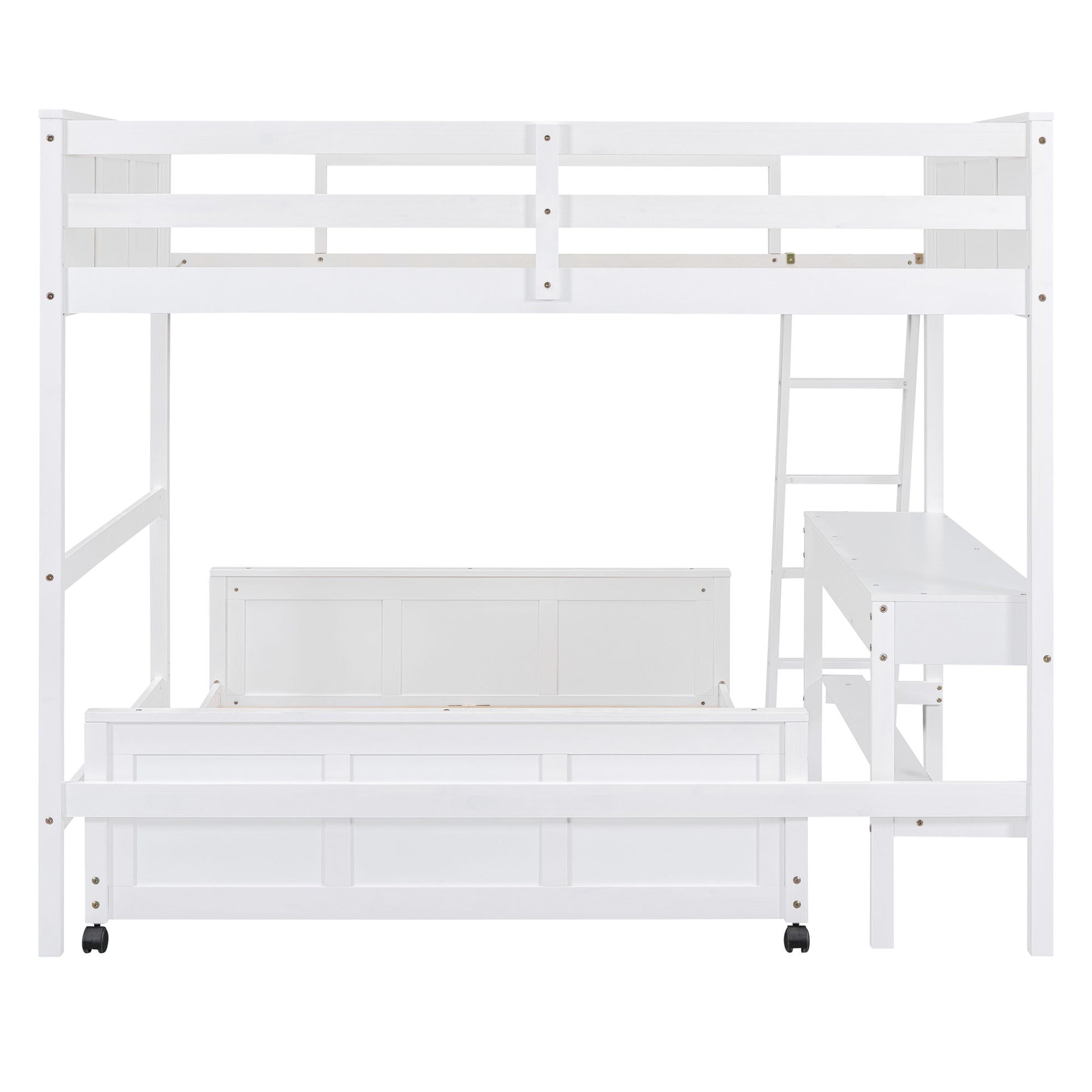 Full Over Full Bunk Bed With Desk - The Sleep Loft - Online Mattress Showroom NYC