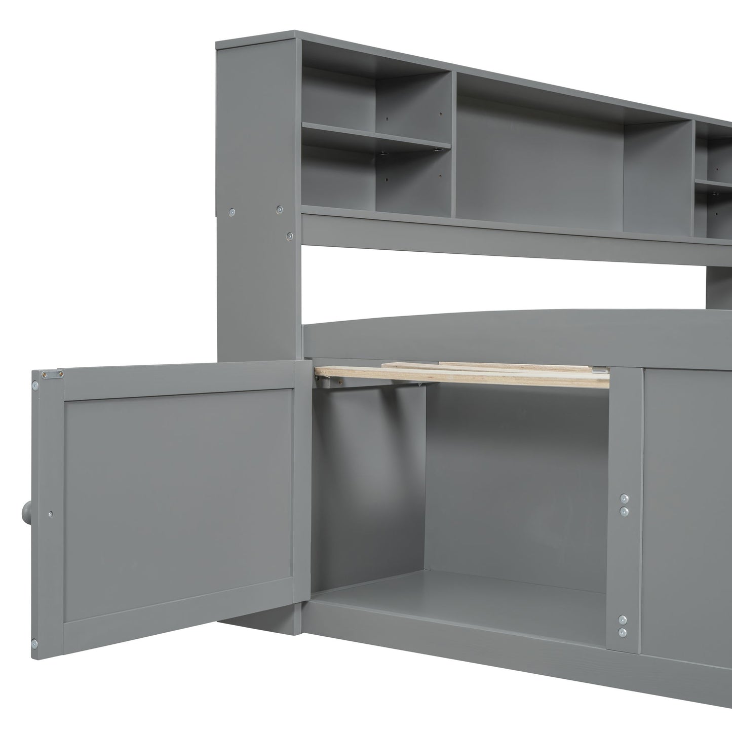 Daybed With 2 Bedside Cabinets, Upper Shelves And 4 Drawers - The Sleep Loft - Online Mattress Showroom NYC