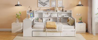 Daybed With 3 Drawers USB Ports And Desk - The Sleep Loft - Online Mattress Showroom NYC