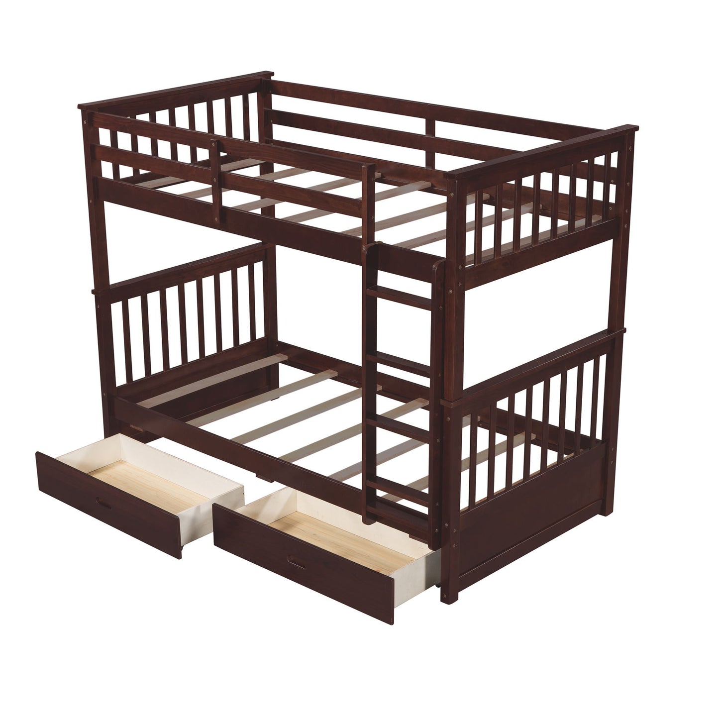 Bunk Bed With Ladders And 2 Storage Drawers - The Sleep Loft - Online Mattress Showroom NYC