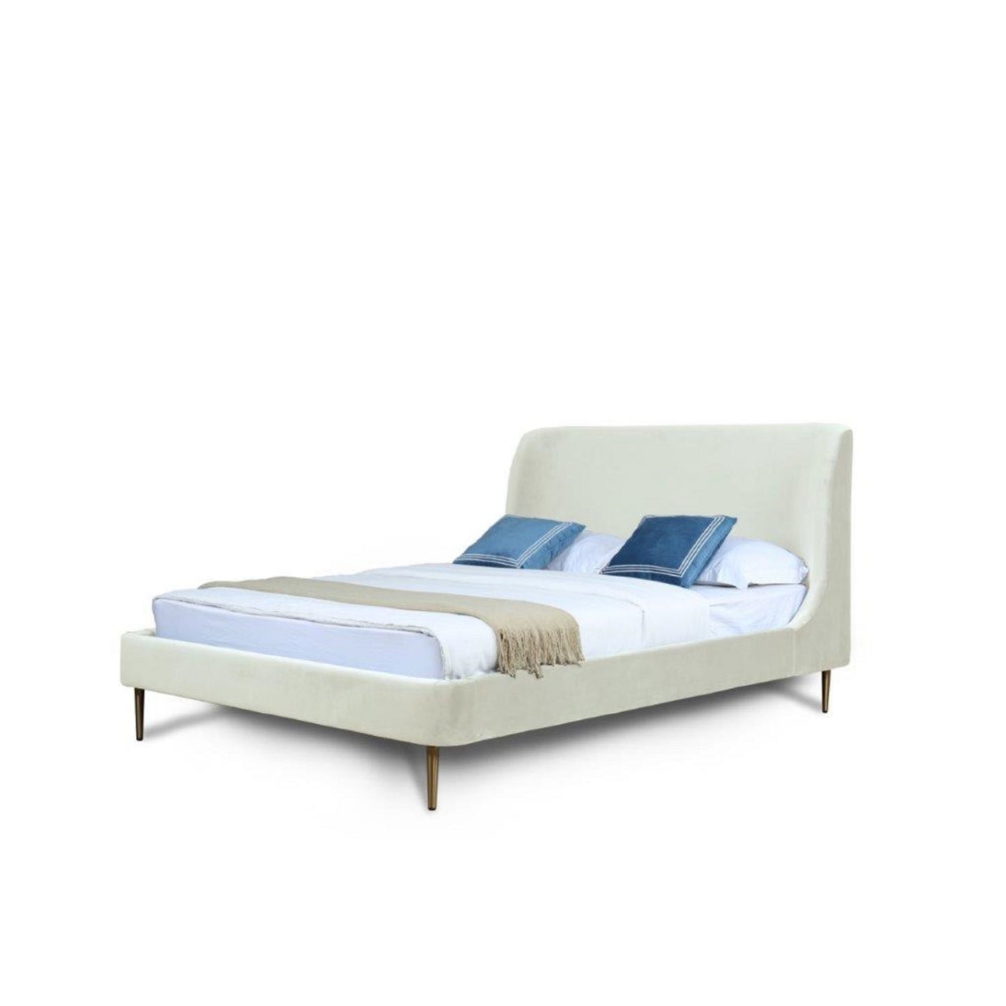 Heather - Upholstered Bed With Curved Headboard - The Sleep Loft - Online Mattress Showroom NYC