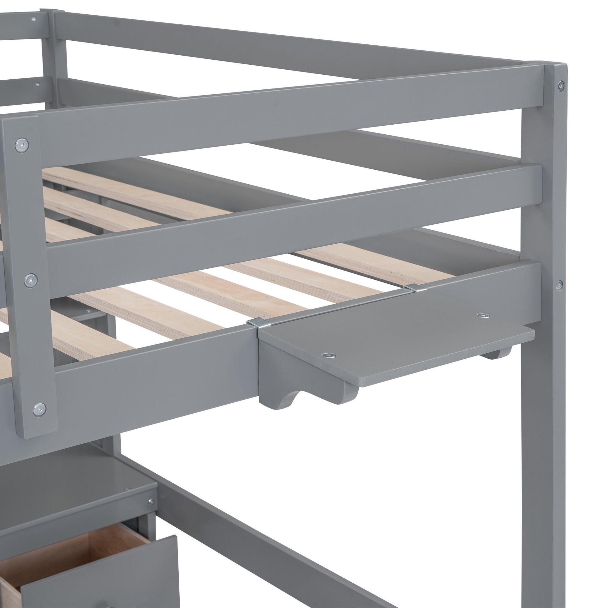 Loft Bed With Desk, Cabinets, Drawers, Charging Station And Bedside Tray - The Sleep Loft - Online Mattress Showroom NYC