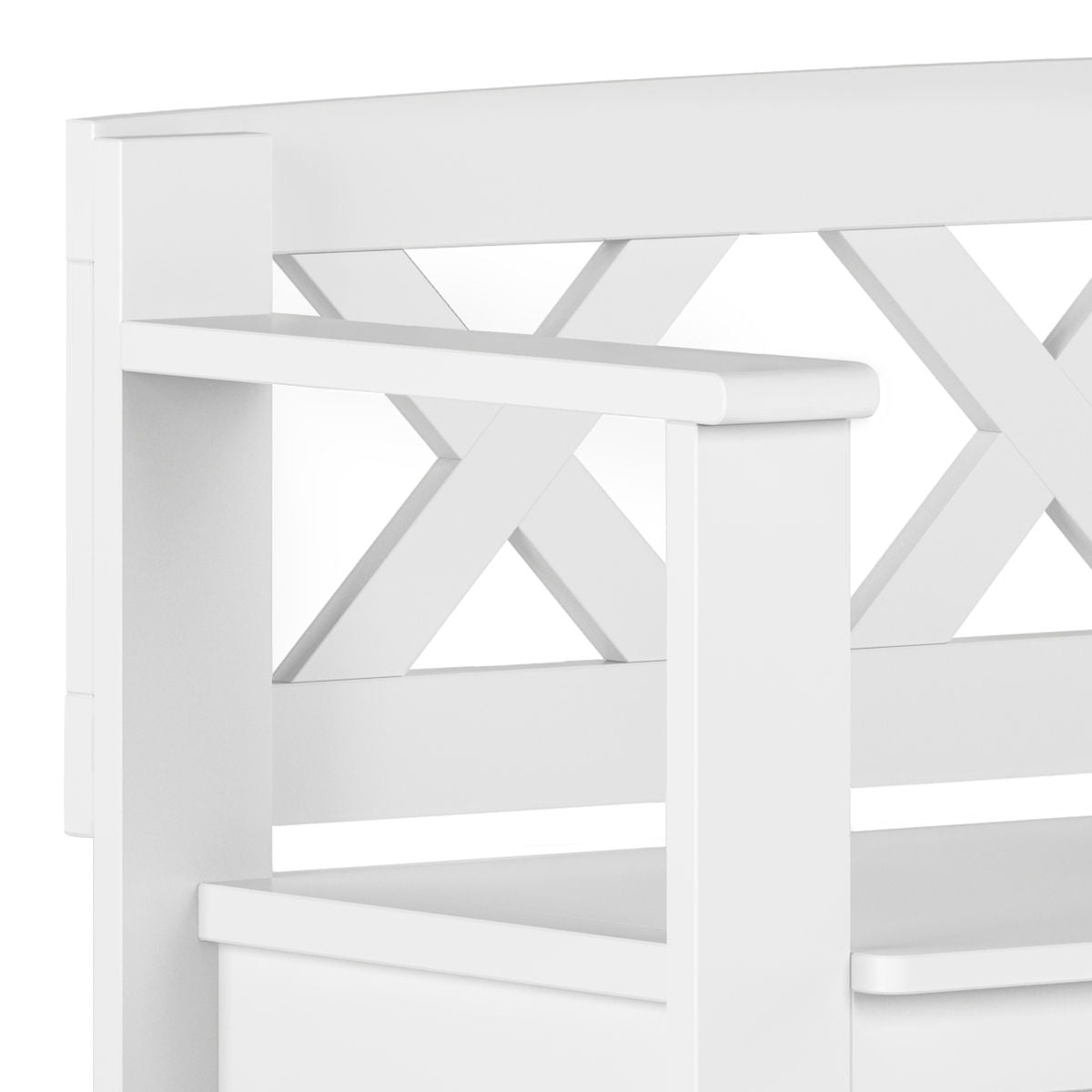 Amherst - Small Transitional Entryway Storage Bench - The Sleep Loft - Online Mattress Showroom NYC