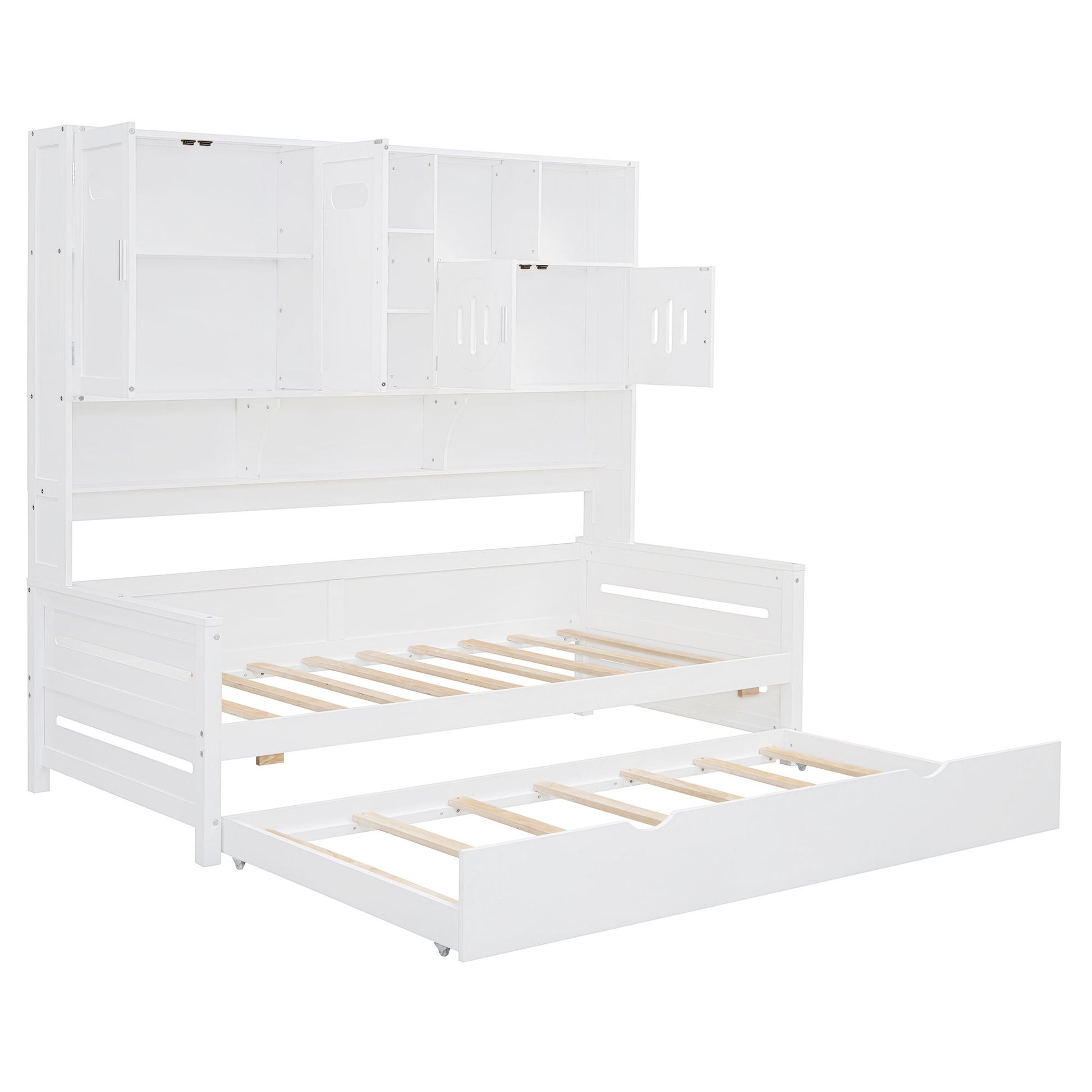 Daybed With All-In-One Cabinet And Shelf - The Sleep Loft - Online Mattress Showroom NYC