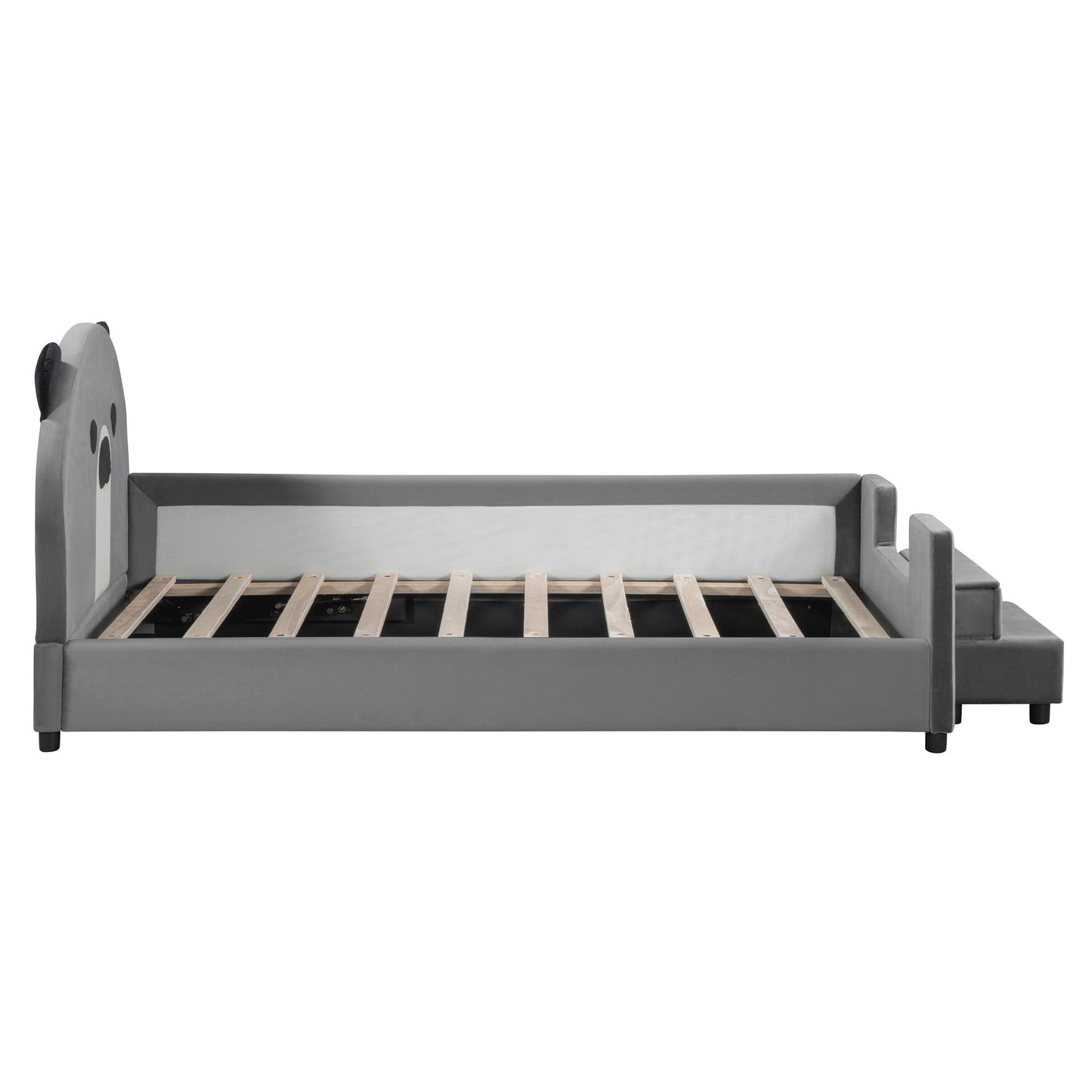 Upholstered Daybed With Bear Shaped Headboard, Hydraulic System And Breathable Fence - The Sleep Loft - Online Mattress Showroom NYC