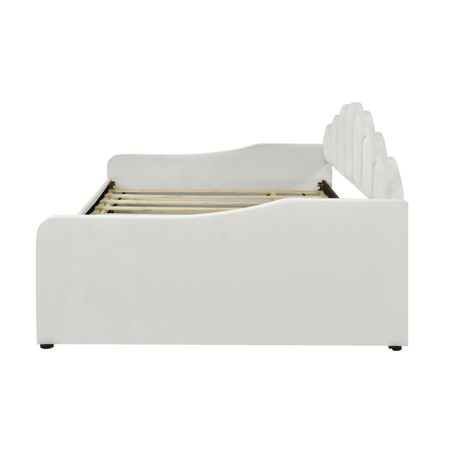 Upholstery Daybed Frame With Shell Shaped Backrest - The Sleep Loft - Online Mattress Showroom NYC